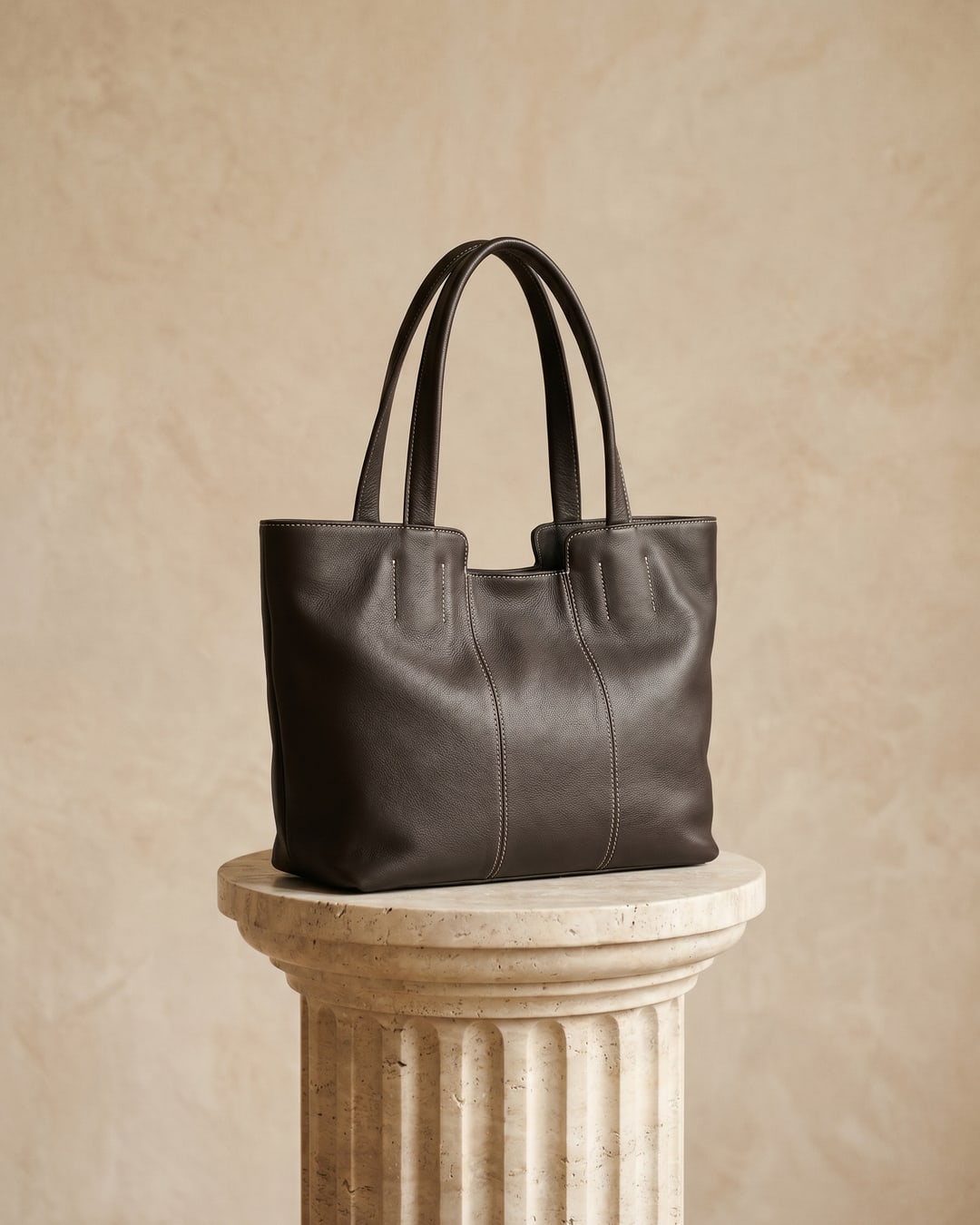 Hugo Caesar Tassi soft cowhide slouch tote bag in Basalt — studio packshot, Hugo Caesar Tassi