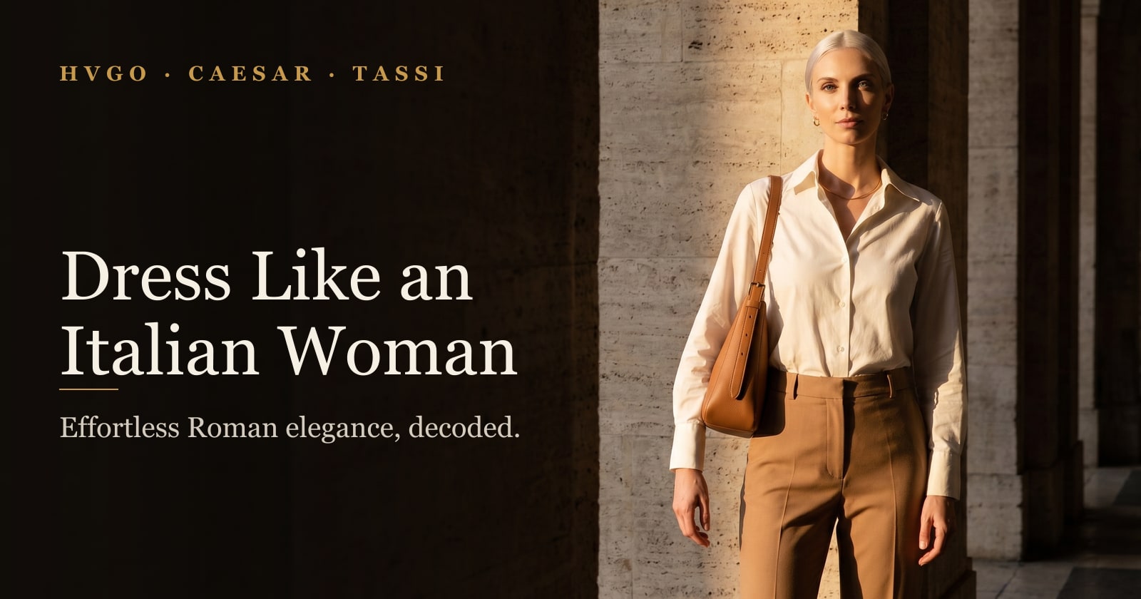 How to Dress Like an Italian Woman — Hugo Caesar Tassi guide