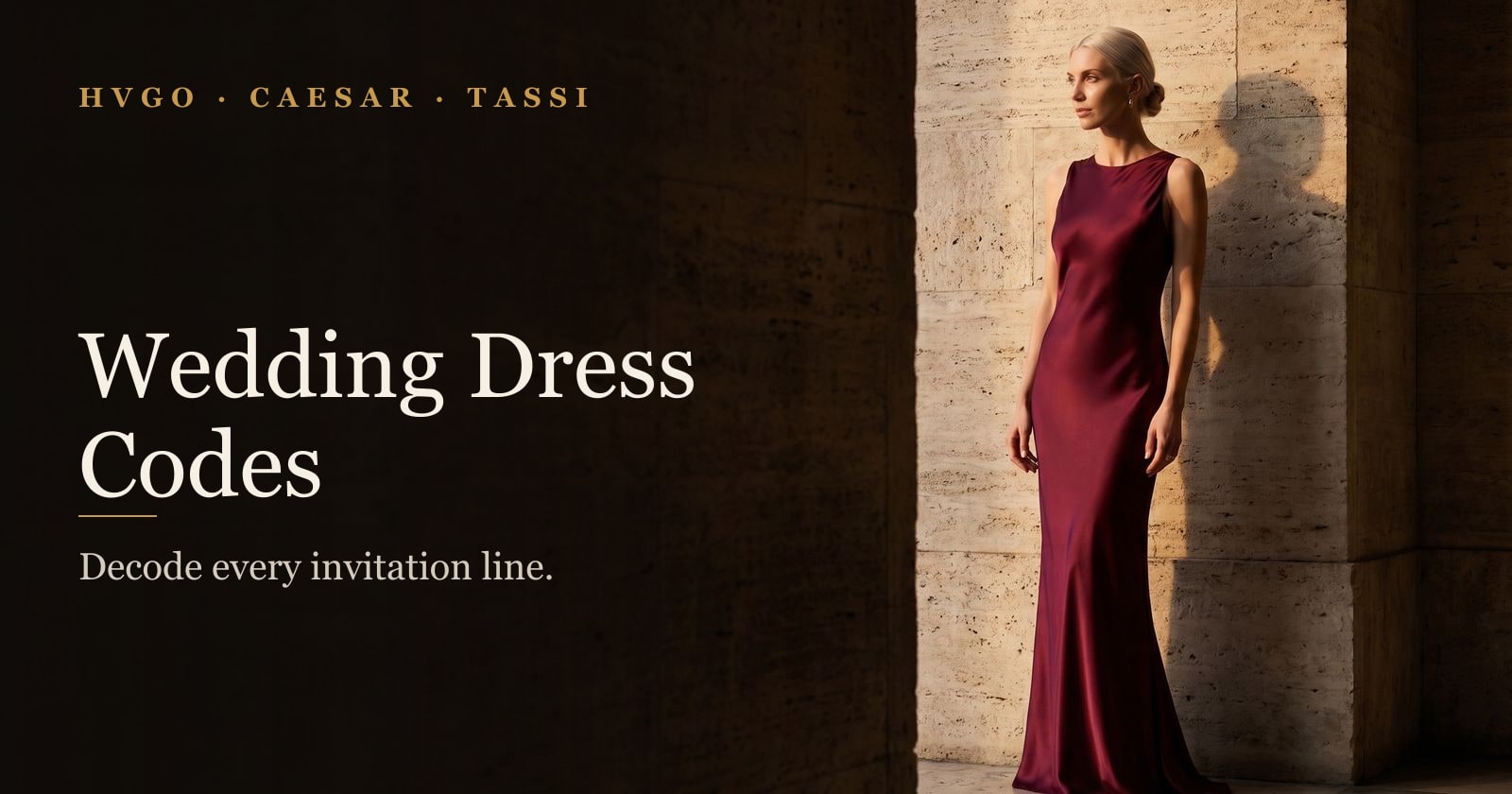 Wedding Guest Dress Code, Explained — Hugo Caesar Tassi guide