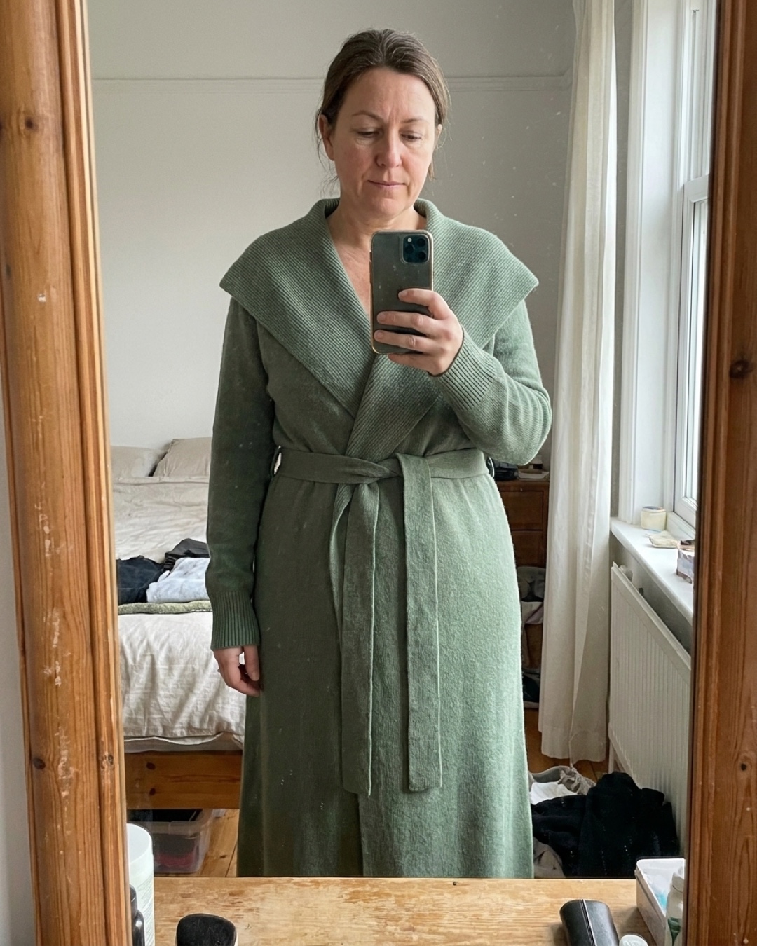 Customer selfie of the Hugo Caesar Tassi Agrippina in Verde Antico