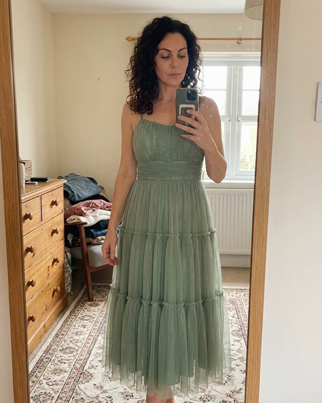 Customer selfie of the Hugo Caesar Tassi Marcia in Verde Antico