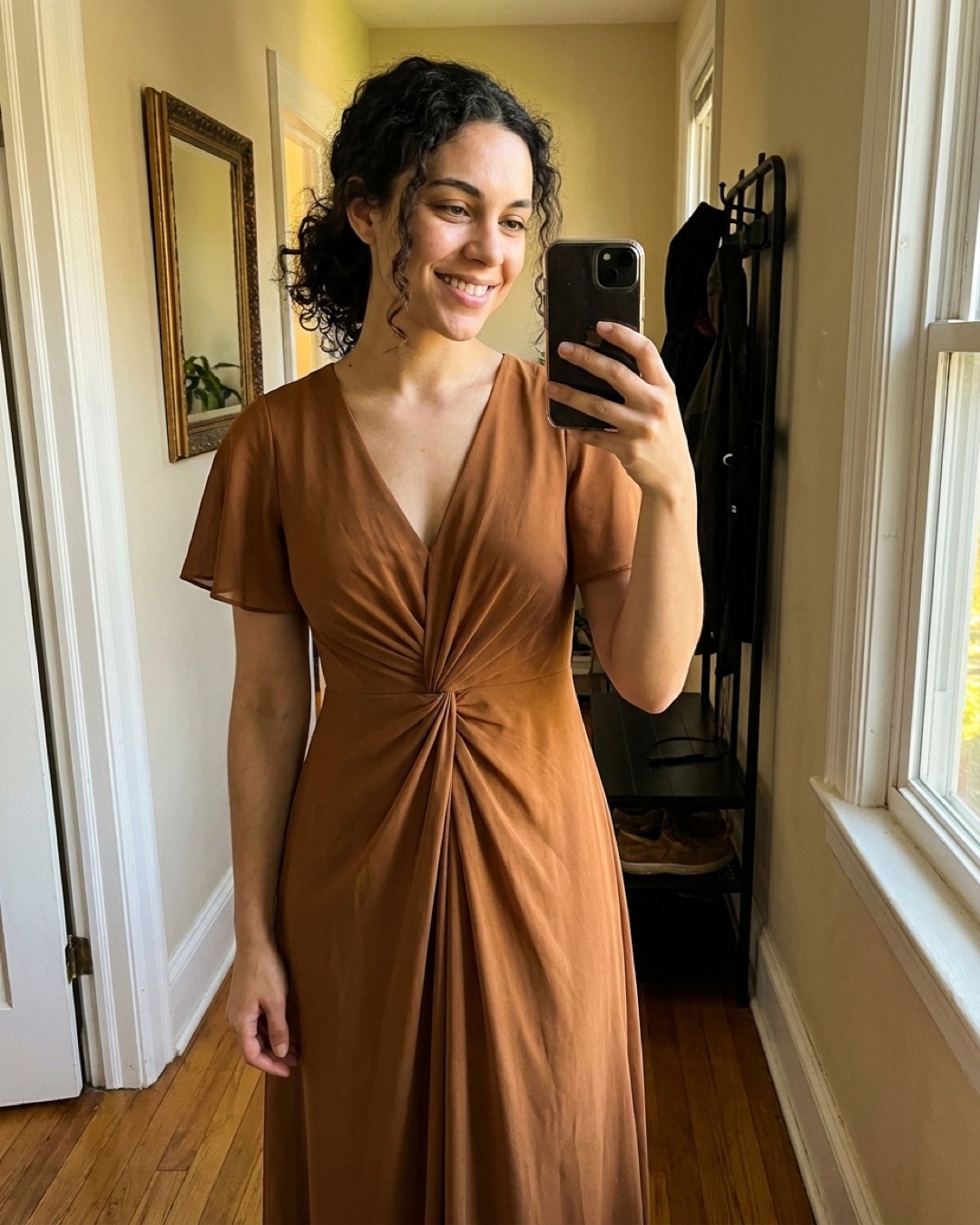 Customer selfie of the Hugo Caesar Tassi Portia in Cuoio